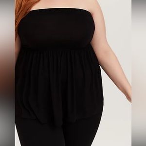 torrid strapless babydoll top